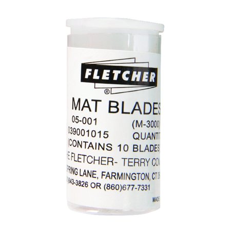 FLETCHER-TERRY -Terry Mat Cutting Steel Single Edge Replacement Blade .5 in. L 10 pc 05-001
